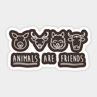 Animals are Friends Sticker